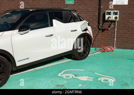 An electric on charge in Edinburgh Stock Photo