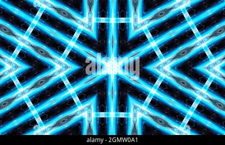 Sixth Sense. Psychic medium kaleidoscope. Abstract background with kaleidoscopic forms, trance and meditation concept. Acrylic bright paints forming r Stock Photo