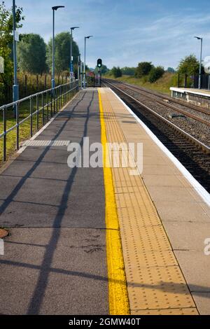 Radley Village, Oxfordshire, England - 24 September 2019    Radley is fortunate to be a small village with a main line railway station, linking it to Stock Photo