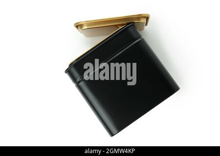 Empty coffee box isolated on white background Stock Photo