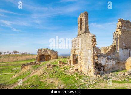 Osuna, Spain. Ruins of hermitage Via Sacra in Las Canteras archaeological site Stock Photo