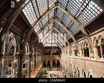 Oxford, England - 2014; The Pitt Rivers Museum is a museum displaying the archaeological and anthropological collections of the University of Oxford. Stock Photo