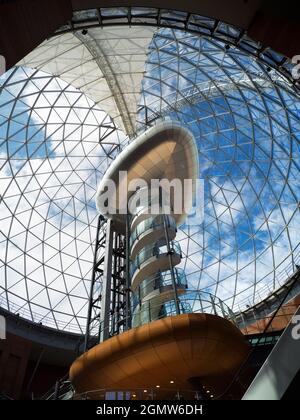 Belfast, Ulster, UK - 11 June 2017. Inside a shiny, modern and futuristic Belfast Shopping Centre. Yes, I know, they all look the same! It could be ju Stock Photo