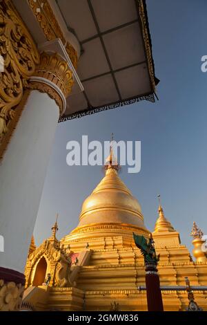 Mandalay, Myanmar - 25 January 2013; Kuthodaw Pagoda is a Buddhist stupa, located in Mandalay, Burma (Myanmar), that contains the world's largest book Stock Photo