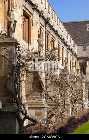 Oxford, England - 24 March 2012; no people in view; Magdalen is one of the largest and oldest of the Oxford University Colleges. It also has its very Stock Photo