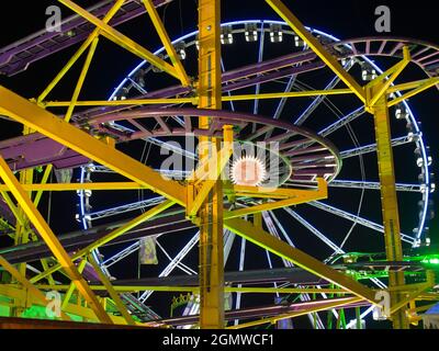 Throughout late November and December,  a large area of Hyde Park near Hyde Park Corner is regularly transformed into a Winter Wonderland, complete wi Stock Photo