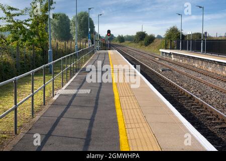 Radley Village, Oxfordshire, England - 24 September 2019    Radley is fortunate to be a small village with a main line railway station, linking it to Stock Photo