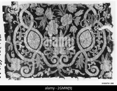 Fragment. Date: 17th-18th century; Culture: French or Italian; Medium: Silk; Dimensions: L. 25 x W. 17 1/4 inches (63.5 x 43.8 cm); Classification:
