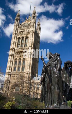 The Burghers of Calais, Victoria Tower Gardens, Westminster, London,UK ...