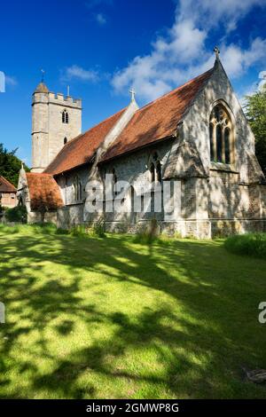 Little Wittenham, Oxfordshire, England - 17 July 2020   There are many fine old stone parish churches in our area of the Cotswolds. They are often pic Stock Photo