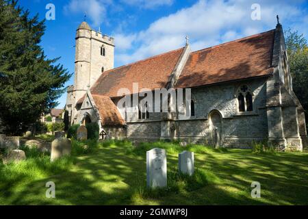 Little Wittenham, Oxfordshire, England - 17 July 2020   There are many fine old stone parish churches in our area of the Cotswolds. They are often pic Stock Photo