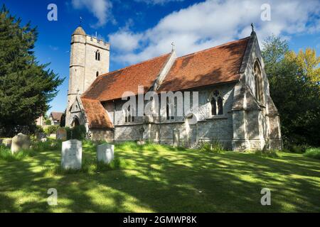 Little Wittenham, Oxfordshire, England - 17 July 2020   There are many fine old stone parish churches in our area of the Cotswolds. They are often pic Stock Photo