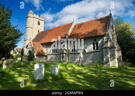 Little Wittenham, Oxfordshire, England - 17 July 2020   There are many fine old stone parish churches in our area of the Cotswolds. They are often pic Stock Photo