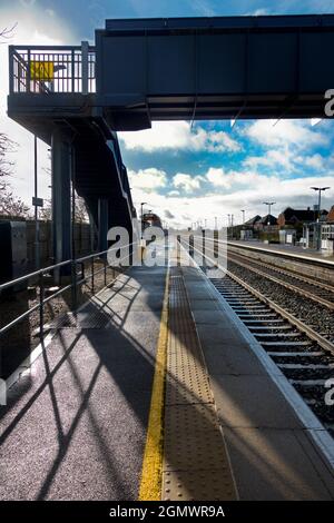 Radley Village, Oxfordshire, England - 29 January 2021    Radley is fortunate to be a small village with a main line railway station, linking it to Lo Stock Photo