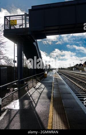 Radley Village, Oxfordshire, England - 29 February 2021    Radley is fortunate to be a small village with a main line railway station, linking it to L Stock Photo