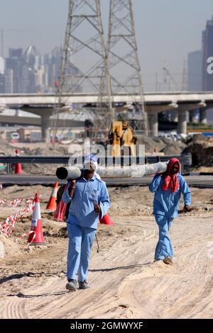 Dubai, United Arab Emirates - February 2008;  The pace of development of Dubai as a tourist and trading hub has been staggering. It only ceased recent Stock Photo