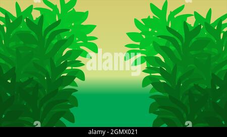 Green leaves vector background. Texture illustration. Stock Vector