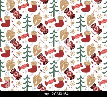 Christmas Wrapping Paper  Boho Christmas Stocking Gift Wrap