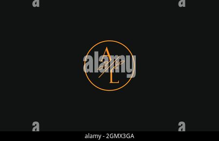 LETTERS AL LOGO DESIGN WITH FLOWER FOR ILLUSTRATION USE Stock Vector