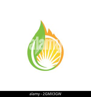 nature orange sun logo icon flat concept vector graphic design Stock Vector