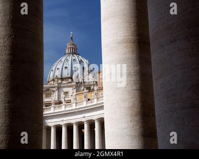 The Vatican, Rome - October 2014; The Vatican in Rome, Italy, is the spiritual and temporal heart of the Roman Catholic Church.  Designed principally Stock Photo