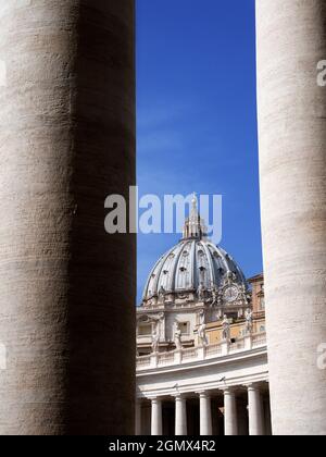 The Vatican, Rome - October 2014; The Vatican in Rome, Italy, is the spiritual and temporal heart of the Roman Catholic Church.  Designed principally Stock Photo