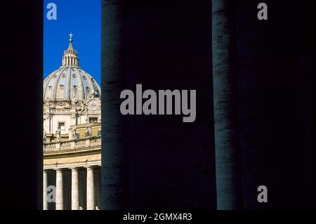 The Vatican, Rome - May 2005; The Vatican in Rome, Italy, is the spiritual and temporal heart of the Roman Catholic Church.  Designed principally by D Stock Photo