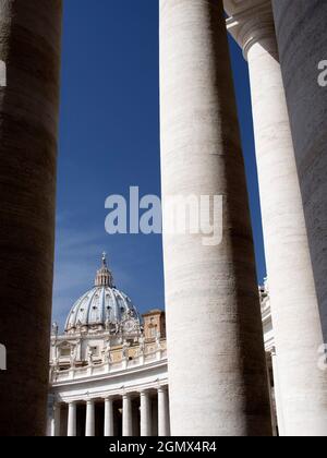 The Vatican, Rome - October 2014; The Vatican in Rome, Italy, is the spiritual and temporal heart of the Roman Catholic Church.  Designed principally Stock Photo