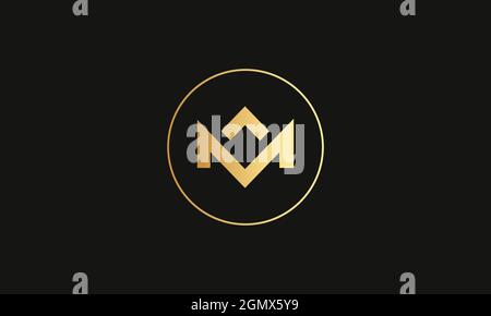 LETTER AM OR MA LOGO DESIGN FOR ILLUSTRATION Stock Vector