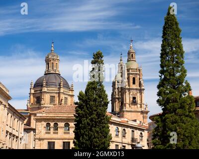 Salamanca, Spain - 13 April 2017 Salamanca is an ancient city in northwestern Spain; it is also the capital of the province of Salamanca in Castile an Stock Photo