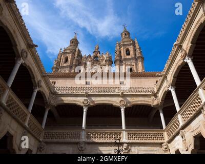 Salamanca, Spain - 13 April 2017; no people in view. Salamanca is an ancient city in northwestern Spain; it is also the capital of the province of Sal Stock Photo