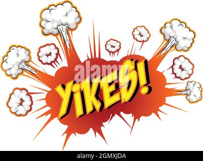 Comic speech bubble with yikes text illustration Stock Vector