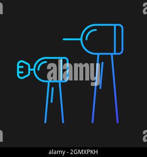 Cosmetic dentistry gradient vector icon for dark theme Stock Vector