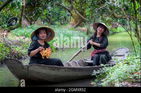 Fruits garden in Mekong Delta Vietnam Stock Photo