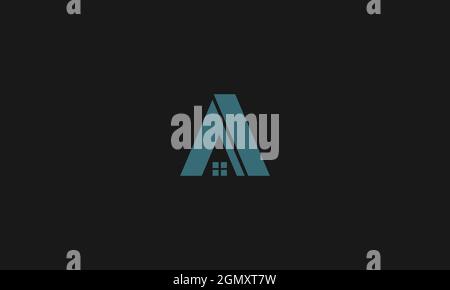 LETTER A REAL ESTATE LOGO DESIGN FOR ILLUSTRATION USE Stock Vector