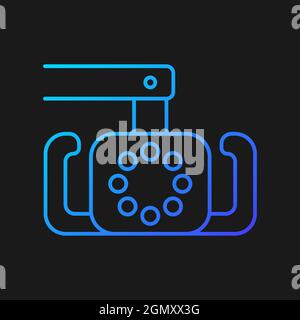 Dental operatory light gradient vector icon for dark theme Stock Vector