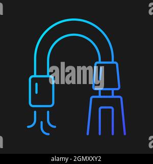 Suction device gradient vector icon for dark theme Stock Vector