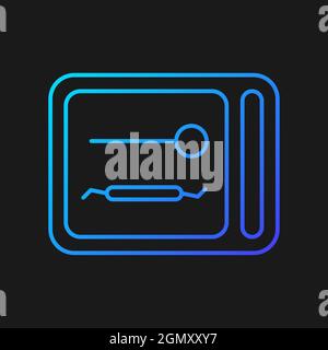 UV sterilizer disinfection box gradient vector icon for dark theme Stock Vector