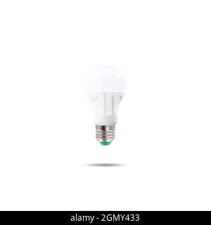 LED energy-saving lamp, screw cap E27 230v isolated on white background. Stock Photo