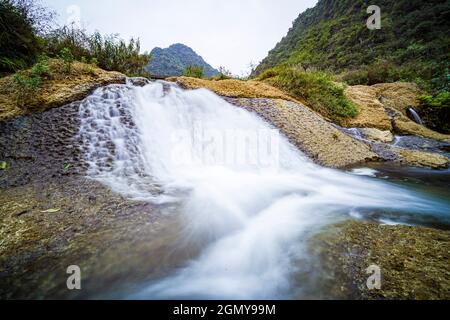 Cho waterfall in Cao Bang province northern Vietnam Stock Photo