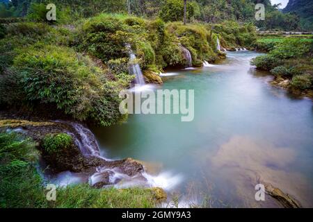 Cho waterfall in Cao Bang province northern Vietnam Stock Photo