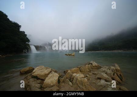 Ban Gioc waterfall in Cao Bang province northern Vietnam Stock Photo