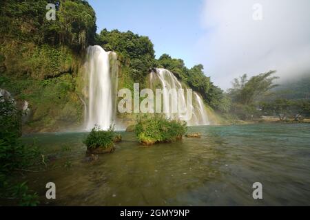 Ban Gioc waterfall in Cao Bang province northern Vietnam Stock Photo