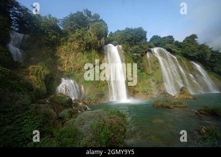 Ban Gioc waterfall in Cao Bang province northern Vietnam Stock Photo