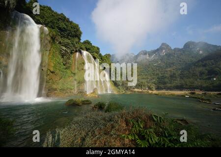 Ban Gioc waterfall in Cao Bang province northern Vietnam Stock Photo