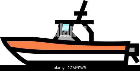 center console boat color icon vector illustration Stock Vector Image ...