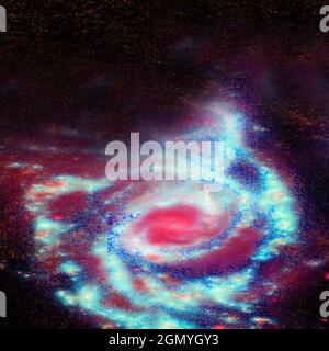 Abstract Multicolored Smooth Bright Nebula Galaxy Artwork Background Stock Photo