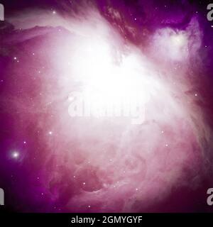 Abstract Multicolored Smooth Bright Nebula Galaxy Artwork Background Stock Photo