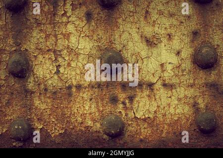 Panoramic grunge rusted metal texture, rust and oxidized metal background. Old metal iron pane Stock Photo