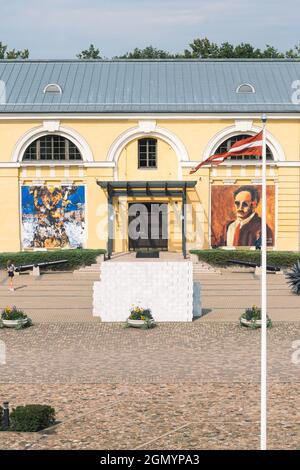 Daugavpils, Latvia - August 14 2021: Mark Rothko Art Center, multi-functional institution of culture, arts and education, located inside the arsenal